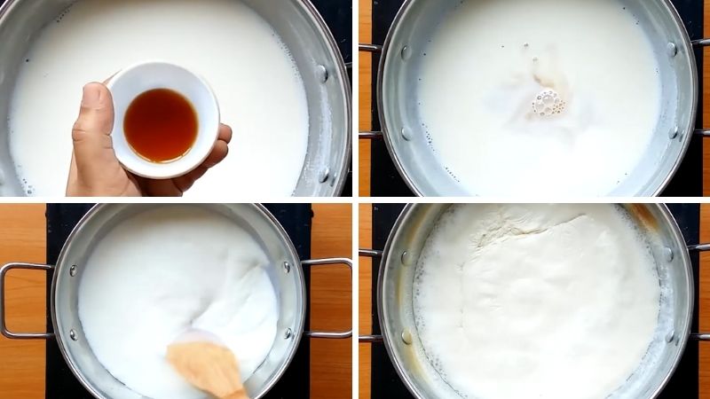 Nấu pudding sữa chua